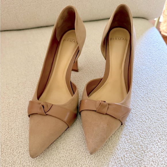 Alexandre Birman Aysmetric camel suede heels - Picture 2 of 6